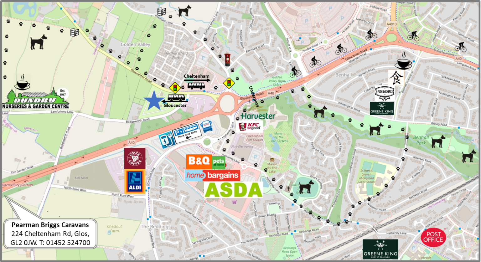 Briarfields Touring Park Map - Briarfields Touring Park